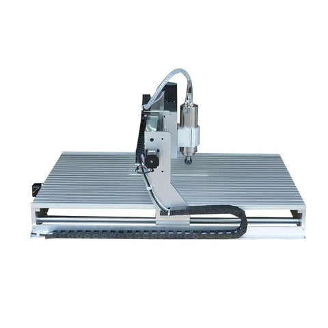 Front view of Three Axis CNC Router Engraving Milling Machine with a beefy 2200W power, 600x900x125 mm work area, rugged metal frame