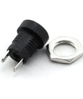 12 Pack 3.5Mm X 1.3Mm Two Pin Female DC Power Jack With Panel Mount Screw Nut Kit next to metal fixing nut