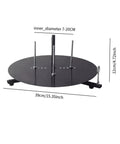 Heavy Duty Sturdy Two Tier Wire Dispenser Rack With Smooth Spinning Aluminum Reels For Electricians compact metal stand with dual reels.