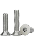Beefy Hex Socket Flat Head Screws Set 304 Stainless Steel Allen Key Furniture Bolts M5 to M16, 28mm Length, Countersunk, 10 Pieces