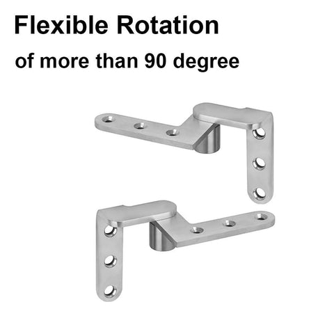 Stainless Steel Pivot Door Hinge Beefy Heavy Duty Hidden Door Hinges For Wooden Doors Cabinets Bookcases And Bookshelves Rust Resistant