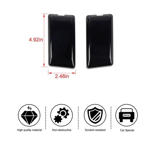 Premium Carbon Fiber Windshield Screw Covers For Ford Bronco 2021 To 2023 Left Right Pair, black, 4.92x2.48 inches.
