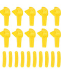 Front view of Duck Head Tire Changer Protector Set, 20 Pack Tire Machine Guards For Wheel Rim Protection, made of durable plastic.