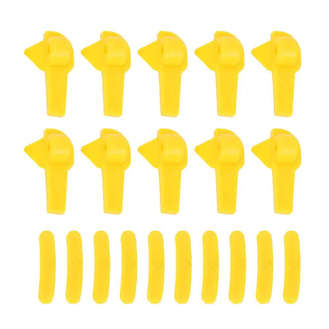 Pro Tire Changer Protector Kit, 20 Pcs Duck Head Rim Protectors With ABS Rim Guards, Yellow, Shown In Set Of 20
