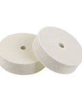 Slick Heavy Duty Three Inch Compressed Wool Polishing Wheels Round Buffing Pads For Bench Grinder And Angle Grinder Two Pack