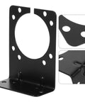 Two Pack Pin Trailer Wiring Harness Mounting Brackets in Black Iron for Versatile Towing Setups Easy Mount Stable Power Transmission Heavy Duty Trailer Wiring Support for a Wide Range of Models, black iron bracket