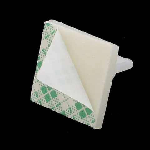 Peel And Stick 30 Piece PCB Standoffs 0.5 Inch Thick Spacers showing sticky backing and nylon material for quick circuit board setup.