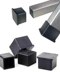 20 Piece Square Rubber Chair Leg Caps Black Three Quarter Inch Furniture Leg Covers with heavy duty design and fit for smooth use.