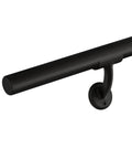 Aluminum Handrail Kit For Indoor And Outdoor Steps And Stairs, DIY Complete Stair Railing System In Black, Easy Install With Wall Mounts End Caps And Screws, Safe Reliable Rails For Seniors And Elderly Home Access