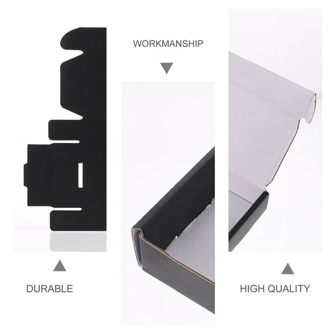 15 Pack Black Corrugated Paper Shipping Boxes multi functional durable easy assembly packaging boxes for mailing and shipping supplies