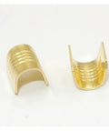 ZCKHNQOP 300 Piece Heavy Duty U Shape Copper Ring Terminals Assortment Kit For Car And Motorcycle Wiring Jobs Crimp Connectors Durable Non Insulated Spade Butt Ends Perfect For Any Electrician Or DIY Mechanic Who Wants Solid Connections Fast. gold U-shape copper crimp connector ends