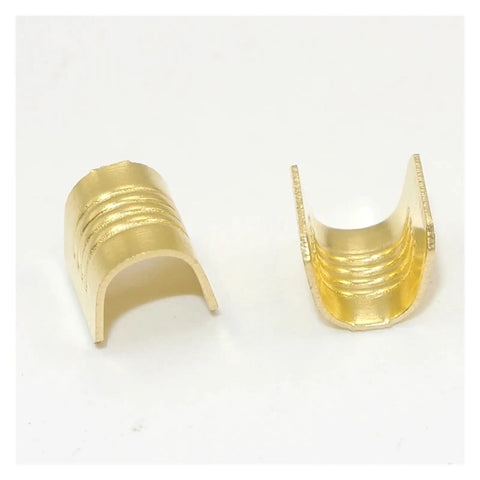 ZCKHNQOP 300 Piece Heavy Duty U Shape Copper Ring Terminals Assortment Kit For Car And Motorcycle Wiring Jobs Crimp Connectors Durable Non Insulated Spade Butt Ends Perfect For Any Electrician Or DIY Mechanic Who Wants Solid Connections Fast. gold U-shape copper crimp connector ends