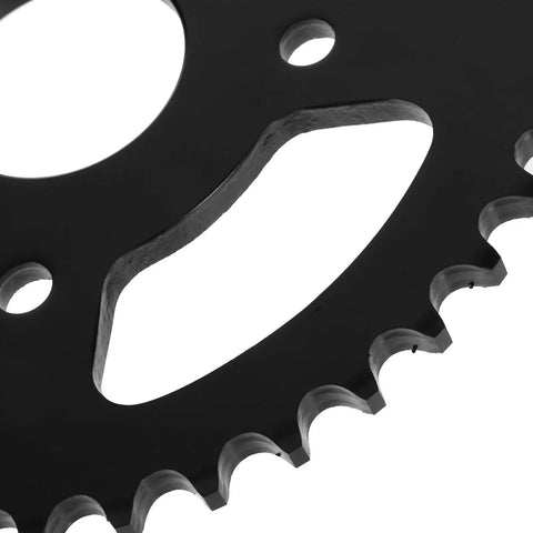 Close-up of Rear Sprocket Gear With Bore And Pitch For Dirt Bike And Electric Scooter Replacement showing teeth and bolt holes.