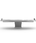 Front view of Roccbox Oven Mantel With Air Vented Stainless Steel Shelf Expands Your Outdoor Kitchen Setup By Giving Over 70 Square Inches Of Extra Space And A Safer Easier Cooking Workflow For Roccbox Oven Only