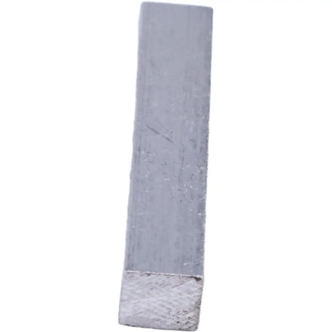 Close-up of a single zinc square key from the 8 Pack Zinc Square Keys 1/4 X 1-1/4 Inch 2162 Machine Key Set for power transmission shafts.