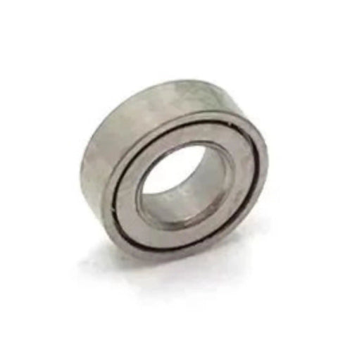 Close-up of a single metal bearing from 10 Pack Metal Upgrade Bearings 4x7x2mm For RC Crawlers, Smooth Spin And Low Friction Drivetrain Upgrade.
