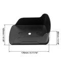 Black Waterproof Rain Cover Pair For Access Control Systems with dimensions, curved ABS shield for RFID readers outdoor use