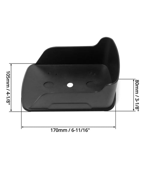 Black Waterproof Rain Cover Pair For Access Control Systems with dimensions, curved ABS shield for RFID readers outdoor use