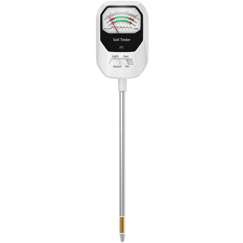 4 In 1 Soil Moisture PH Fertility and Light Meter for Gardening Farming and Outdoor Plants Easy Read Sensor Quick Soil Test Tool