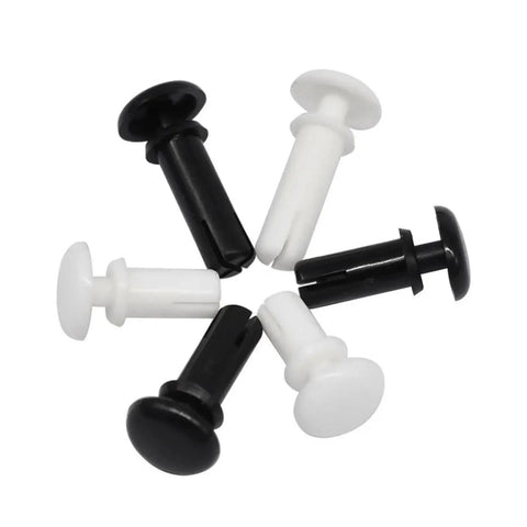 Heavy Duty Nylon Expansion Rivet Clips Self Locking Push Pin Fasteners For Auto Trim Panels tool free black and white pins
