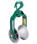 Cable Sheave With 18 Inch Hook Type 652 Pulling Black Rugged Pro Grade Rigging Tool with aluminum sheave for heavy duty lifts.