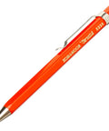 Slick Legit 2 Mm Mechanical Clutch Lead Holder Pencil For Precision Drafting And Sketching Hella Tough Drawing Tool in bright orange with metal clip.