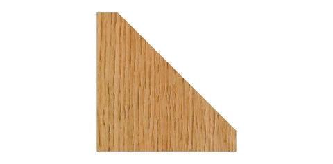 Wood corner with 45-degree bevel cut by Carbide Tipped 45 Degree Chamfer Router Bit With 1-1/2 Inch Cutting Length, 1-1/16 Inch Cutting Height