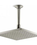 Contemporary Square Rainhead With Katalyst Air Induction Spray For A Drenching Rain Shower Experience 2.0 GPM 8 Inch Spray Face In Vibrant Brushed Nickel