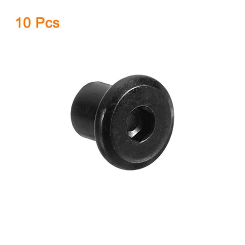 Rugged M8 T Nuts Black Carbon Steel Insert Tee Fasteners For Furniture Build Zero Hassle Sleeve Hardware One Pack Of Ten, single view.