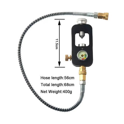 DIN Valve Scuba Adapter For High Pressure 4500 PSI PCP Paintball HPA Tank Fill Station With 8mm Quick Disconnect 24 Inch Hose