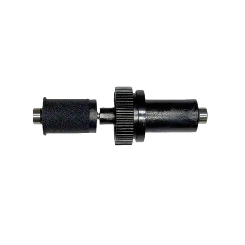 Active Driven Filament Spool Support Shaft Assembly With Precision Gear System for QIDI Box 3D printer replacement part, side view.