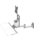 Snag This Top Notch Monitor Arm And Keyboard Tray Built For Your Home Office Gaming Rig Featuring Rock Solid Steel Construction. Steel monitor arm with pull-out keyboard tray.