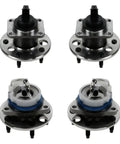 4 Piece Wheel Hub And Bearing Assembly Set For Front And Rear Sides Right Passenger Left Driver BHA53660 shown