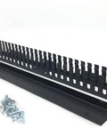 2 Pack 1U 19 Inch Cable Manager Horizontal Rack Mount With 24 Slot Metal Finger Duct Wire Organizer Cover And Mounting Screws