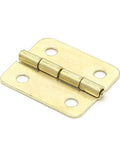 Fifty Piece Solid Gold Cabinet Door Hinges With Four Hole Mounting For Kitchen Cabinets And Jewelry Boxes Smooth 270 Degree Rotation No Sweat Install Heavy Duty Decorative Hardware That Will Look Sweet On Any Wooden Surface