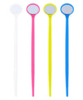 Disposable Dental Inspection Mirrors 40 Count With Anti Fog 6.3 Inch Handles Mouth Mirror For Teeth Check Oral Care Tools For Dentist Household And Home Use Four Color Set, four mirrors