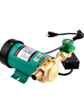 120W Water Pressure Booster Pump Delivers 21.75 PSI for Home Shower and Kitchen, brass inlet outlet, green energy-saving design