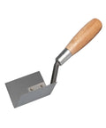 Inside Corner Trowel One And One Half Inch Square Size With Three Inch Stainless Steel Blade And Wood Handle For Nail Tight Corners And Grooves