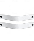 Two Pack White Leather Drawer Pulls For Industrial Style Furniture Upgrade Easy To Install Leather Handles For Cabinets And Drawers