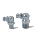 Two angled nozzles from 80 Piece Grease Fitting Assortment Kit With Angled And Straight Nozzles For Easy Lubrication In Automotive And Machinery