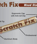Red Brown Wood Stain Pens 12 Pack with 5mm Chisel Tip Fast Scratch Fix and Touch Up for Wood Furniture Cabinets Doors and Flooring Tough as Nails Formula to Erase Dings Scuffs and Marks Leaving Your Pieces Looking Sick Fresh and Good as New. Ergonomic wood stain pen with durable felt tip and aluminum body.