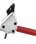 Electric Drill Sheet Metal Nibbler Cutter For Steel And Iron Plate Shear Tool, metal cutting tool with red handle and alloy blade.