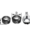 Solid White ER Collet Nut For CNC Milling, Lathe Tool Holder, 20xM24x1.0, showing thread details and dimensions.