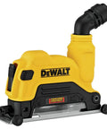 Heavy Duty Angle Grinder Dust Shroud Fits Four Half Inch Through Five Inch Models With Adjustable Shoe And Plunge Cut Build For No Sweat Operation And Zero Dust Clouds That Really Works Like A Charm On Rough Job Sites Daily on a yellow power tool.