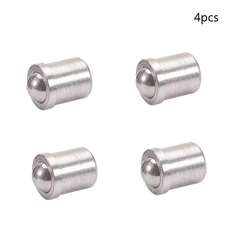 Four Piece Stainless Steel Ball Plunger Catch Set Hella Tough Replacement Hardware For Cabinets Closets And Drawers Smooth Snap Action Premium Silver Finish