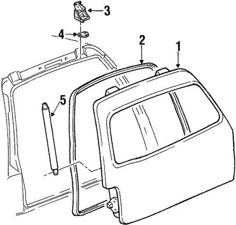 Top Quality 2 Pack Rear Liftgate Gas Struts For Ford 22 Inch Replacement Og Part SG204044 F85Z78406A10AA assembly parts diagram.