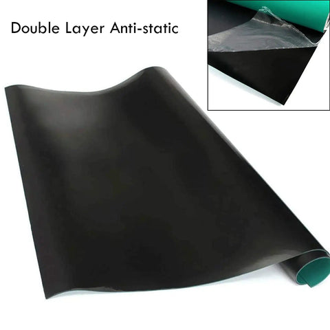 ESD Soldering Mat Roll 23.6 by 118 Inches Rubber Workbench Pad 0.08 Inch Thick Anti Static Heat Resistant Oil and Solvent Safe