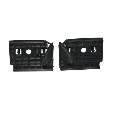 Heavy Duty Front Fender Bracket Support Holders Pair Left And Right Bolt In Replacement For Tesla Model 3 2017 To 2021, black stamped steel supports.