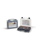Pro Grade Consumable Kit For Powermax30 XP Essential Handheld Plasma Cutter shown with open storage case and consumables