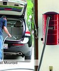 Pro Wall Mount Garage And Car Vacuum With 50 Ft Hose And Tools, Heavy Duty Galvannealed Steel in Use with SUV